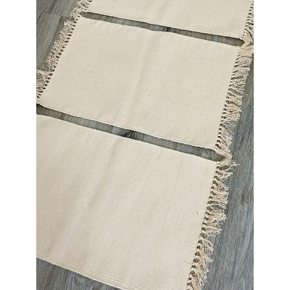 3 El Paso Saddle blanket Co STORYTELLER Fringed Southwestern Woven Placemats Lot